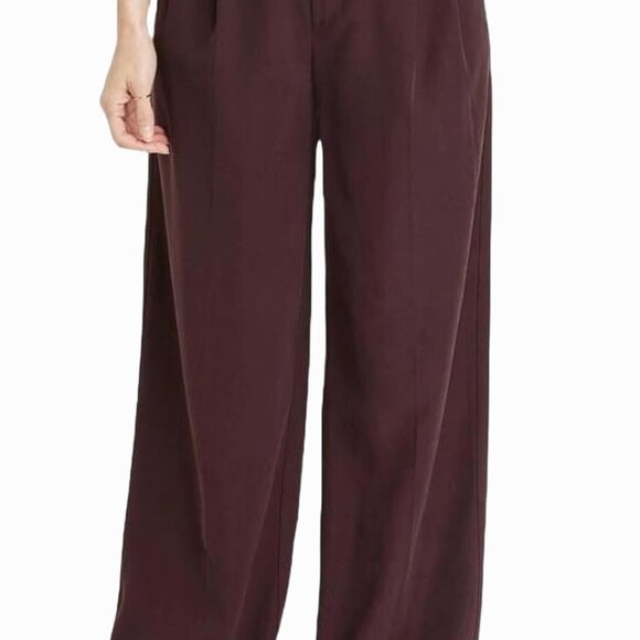 A New Day - Women's High-Rise Relaxed Fit Full Length Baggy Wide Leg Trousers- 2 - Picture 1 of 16